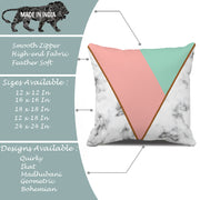 Geometrical Printed Cotton Canvas Cushion Cover Set of 2